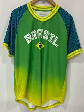 Bioworld Brasil Green & Yellow Kids Soccer Jersey